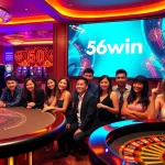 Experience thrilling excitement at 56win casino with vibrant games and joyful players.