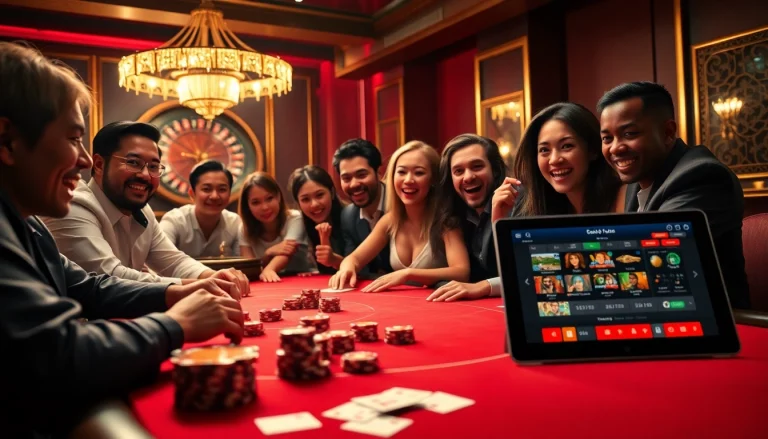 Experience thrilling action at SOIBET casino with vibrant poker chips and an engaging roulette wheel.
