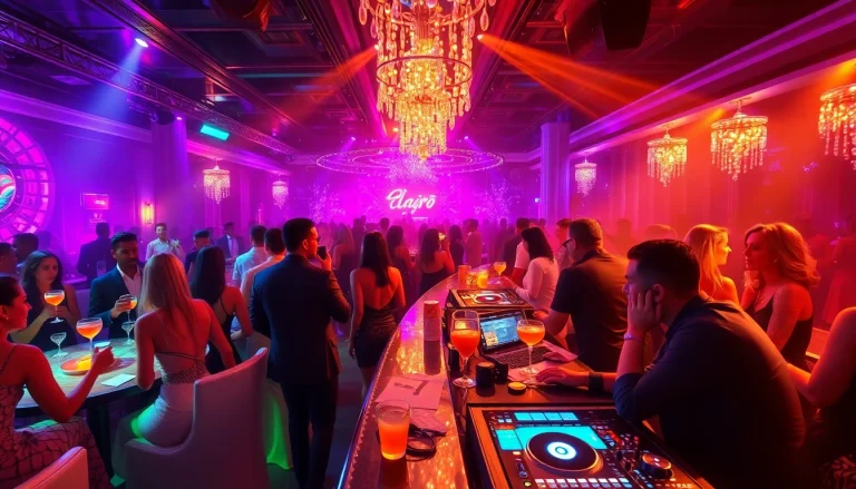 Exciting scene at Night club sxm with vibrant atmosphere, elegant guests, and dazzling performers.