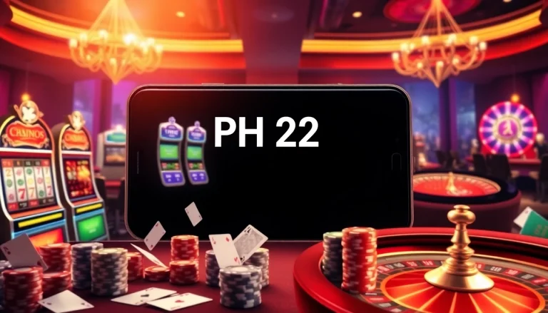 Players enjoying slots and live dealers at PH22 online casino platform.