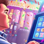 Menangkan jackpot slot maxwin dengan mesin slot berwarna cerah dan pemain antusias.