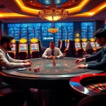 Players strategize at a poker table, experiencing the excitement of gambling at XX88.