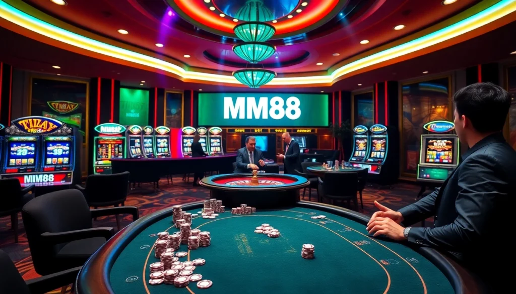 MM88 offers thrilling online casino experiences at a vibrant poker table with exciting gameplay.