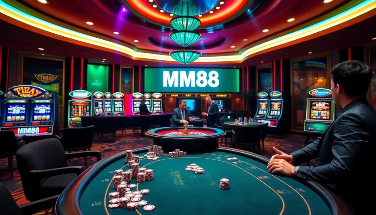 MM88 offers thrilling online casino experiences at a vibrant poker table with exciting gameplay.