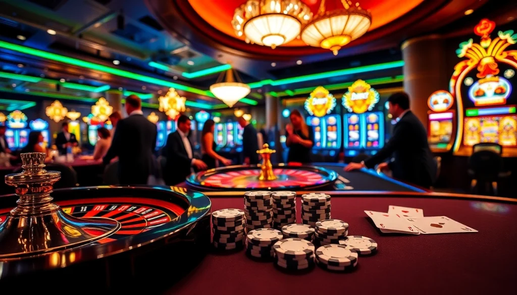 KJC members enjoy high-stakes gambling at an upscale casino with thrilling game action.