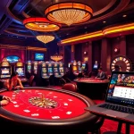 Experience the excitement of gambling at Okfun's vibrant casino floor with poker, roulette, and slot machines.