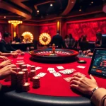 Experience the excitement of hz88 fun at a luxurious casino poker table filled with colorful chips and cards.