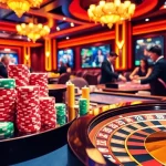 Experience the thrilling gameplay at GO88 with vibrant poker chips and a roulette wheel.