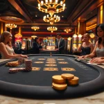 Experience the excitement of B52-themed gambling at a luxurious casino table.