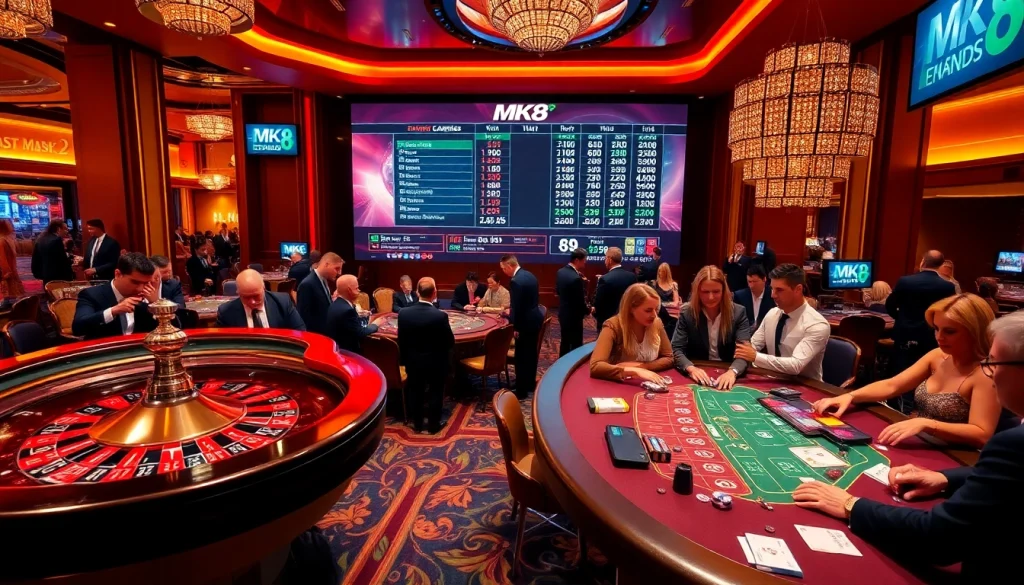 Engaging casino scene highlighting players and sports betting, showcasing https://mk8th.net/ excitement.