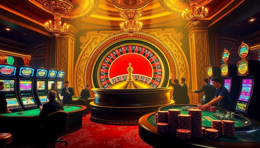 Players enjoying high-stakes games at a luxurious casino, showcasing excitement and the essence of go8.