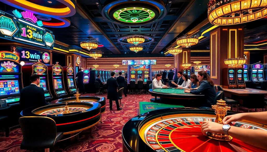Experience the excitement of 13win with vibrant casino tables and engaging gameplay.