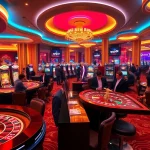 Experience thrilling gameplay at apiraja88 with vibrant slot machines and roulette wheels.