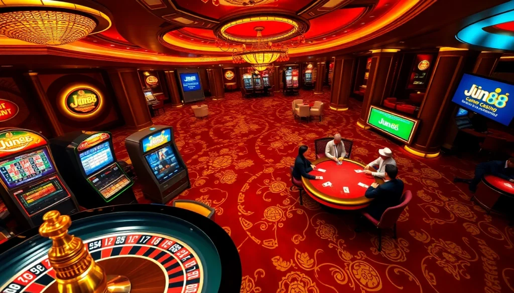 Experience the vibrant atmosphere of Jun88 casino with engaging games and exciting promotions.