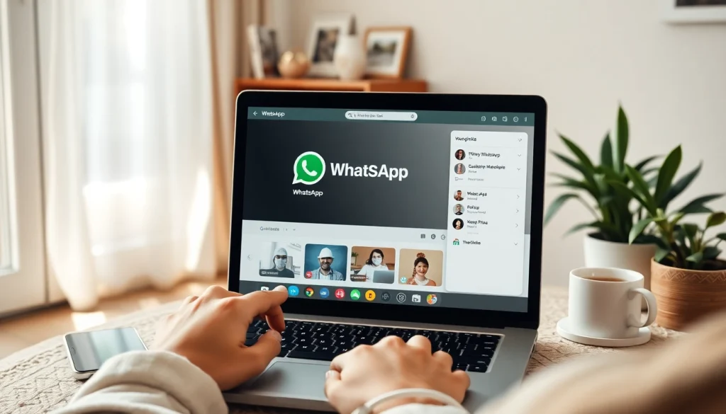 正在使用 WhatsApp Web 的用户，连接到快连VPN以实现安全通信。