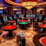 Experience thrilling gameplay at KJC's luxurious casino tables with poker and roulette.