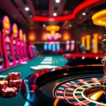 Kubet players excitedly engaging with high-stakes slot machines in a luxurious casino.