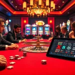 Engaging players at a vibrant poker table in a luxurious casino showcasing https://xx88.nl/ excitement.