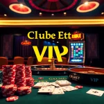 High-stakes poker and luxury ambiance at Clube VIP HHBET for elite gamblers.