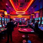 Experience exciting gaming at pub88 with vibrant slot machines and professional dealers.