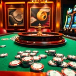 Exciting casino scene showcasing XX88 with luxury poker chips and a roulette wheel.
