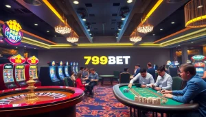 Engaging moment of players enjoying games at 789BET casino with vibrant tables and excitement.