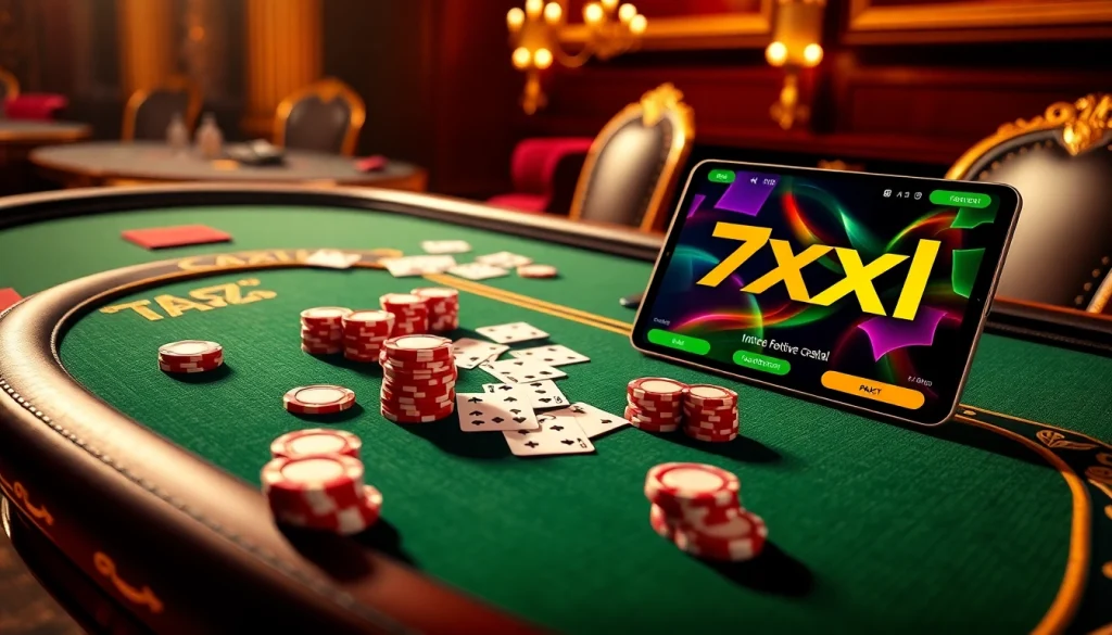 התחברו ל-7xl להורדה באמצעות סצנת פוקר מקוונת יוקרתית שמציעה שולחן אלגנטי, צ'יפים ומכשירים דיגיטליים.