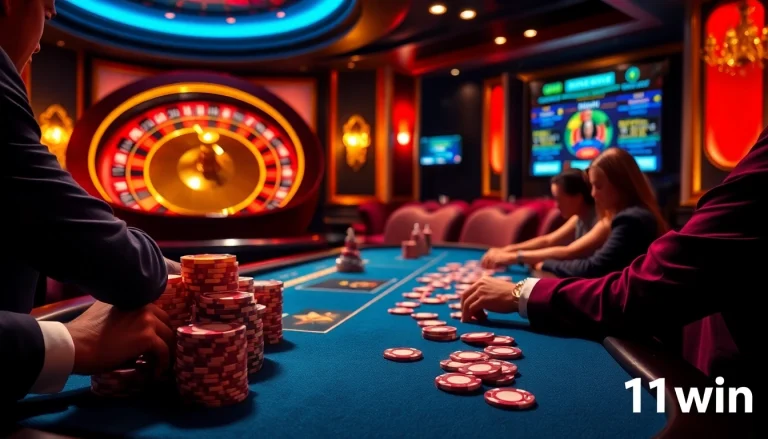 Experience high-stakes poker gameplay at 11win casino, highlighting excitement and winning strategies.