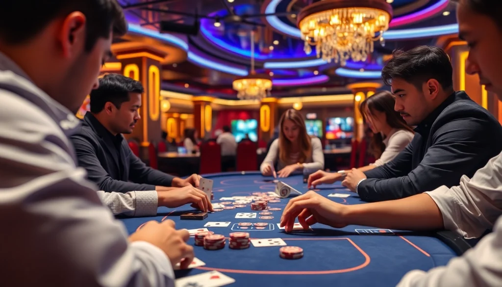 에볼루션 카지노의 생생한 게임 환경에서 플레이어가 게임을 즐기는 모습