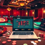 Exciting gaming scene showcasing TG777 with vibrant casino tables, chips, and an online interface.