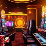 Experience thrilling slot gacor hari ini gameplay with vibrant slot machines and joyous player celebrations.