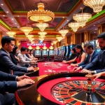 Players enjoying a Go88 gaming experience at a lively casino table with vibrant chips.