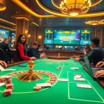 Players enjoying various games at LV88 online casino, featuring poker chips and cards.