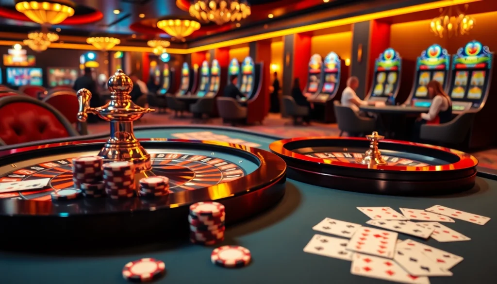 השתתף במשחק רמי אונליין מרגש בסצנת קזינו תוססת המלאה בהתרגשות ובמקצועיות.