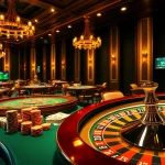 Experience an exciting moment at sv388 casino featuring poker chips, cards, and roulette wheel in action.