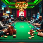 Experience a high-stakes game scene at 8kbet with vibrant casino elements and excited players.
