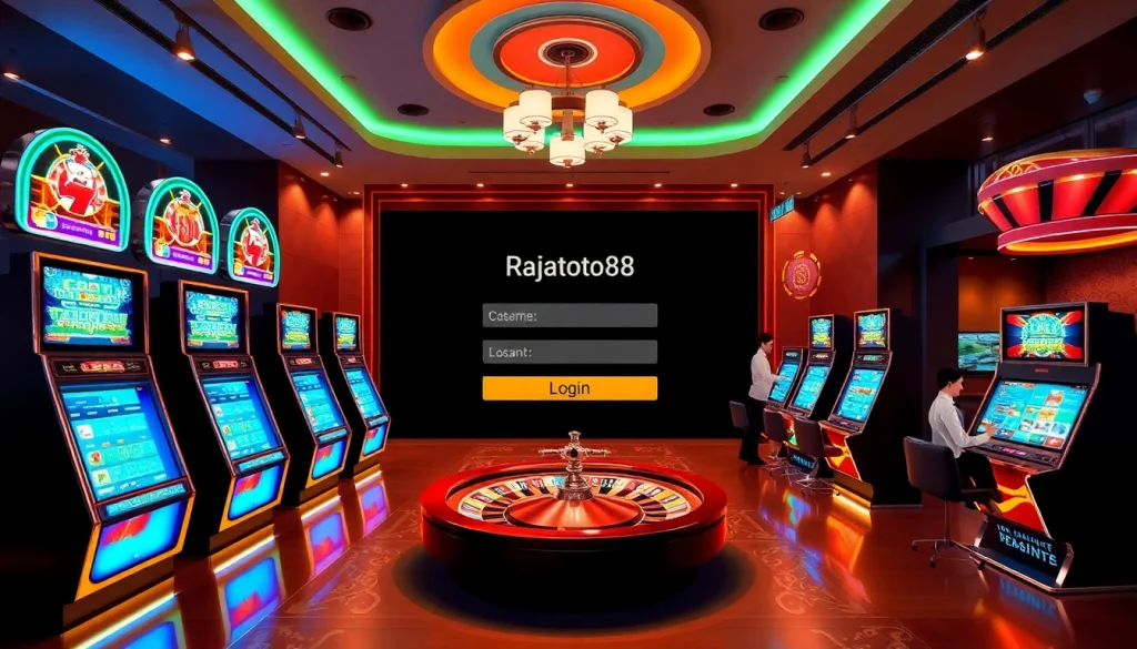 Experience the thrill of login rajatoto88 at a vibrant online casino interface.