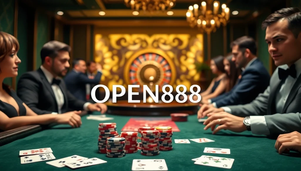Experience the excitement of gambling at OPEN88 with luxury poker gameplay.