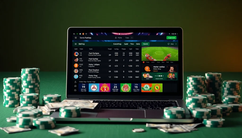 Engaging online betting scene with สมัครแทงบอล options highlighting high stakes in football gaming.