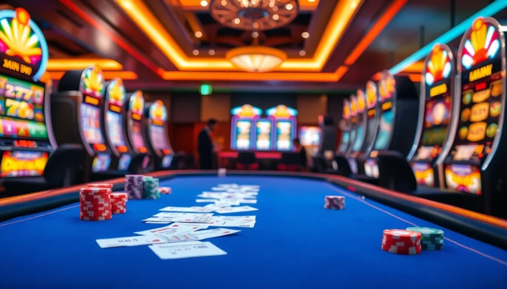 Experience the excitement of gambling strategies with lô kép 247 in a vibrant casino setting.