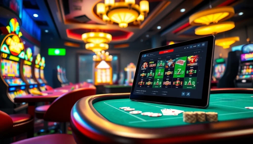 Experience the excitement of nhà cái nk88 with a vibrant online casino interface showcasing thrilling games.