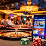 Engaging players at a luxurious casino using the app okfun for seamless mobile gambling experiences.