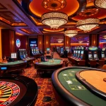 Experience high-stakes excitement at Nhà cái KK55 casino with vibrant gaming tables and luxurious atmosphere.
