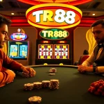 Experience the thrill of gambling with TR88 at a high-stakes poker table, showcasing luxury and excitement.