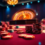 Winning at nhà cái mm88 with intense casino action and vibrant roulette wheel.