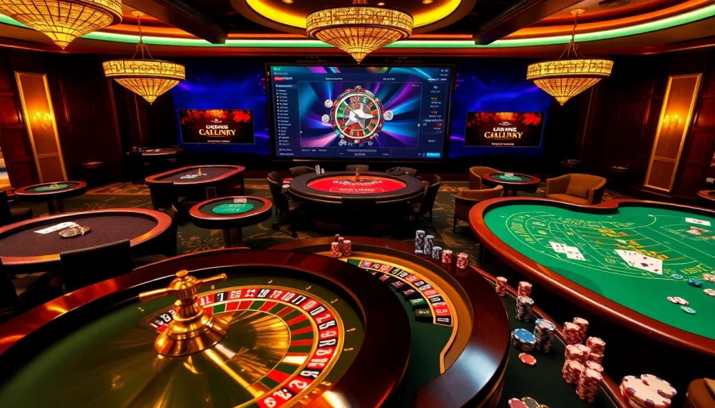 Exciting casino scene featuring roulette and gaming tables at https://789win.gg/, highlighting the thrill of gambling.