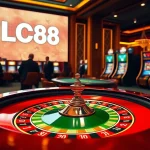 Feeling the thrill of LC88 roulette in a luxurious casino setting.