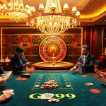 Experience the excitement at nhà cái GO99's casino tables with players enjoying blackjack and roulette.