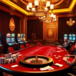 Experience the thrill at 88xx com's glamorous casino with poker tables and slot machines.
