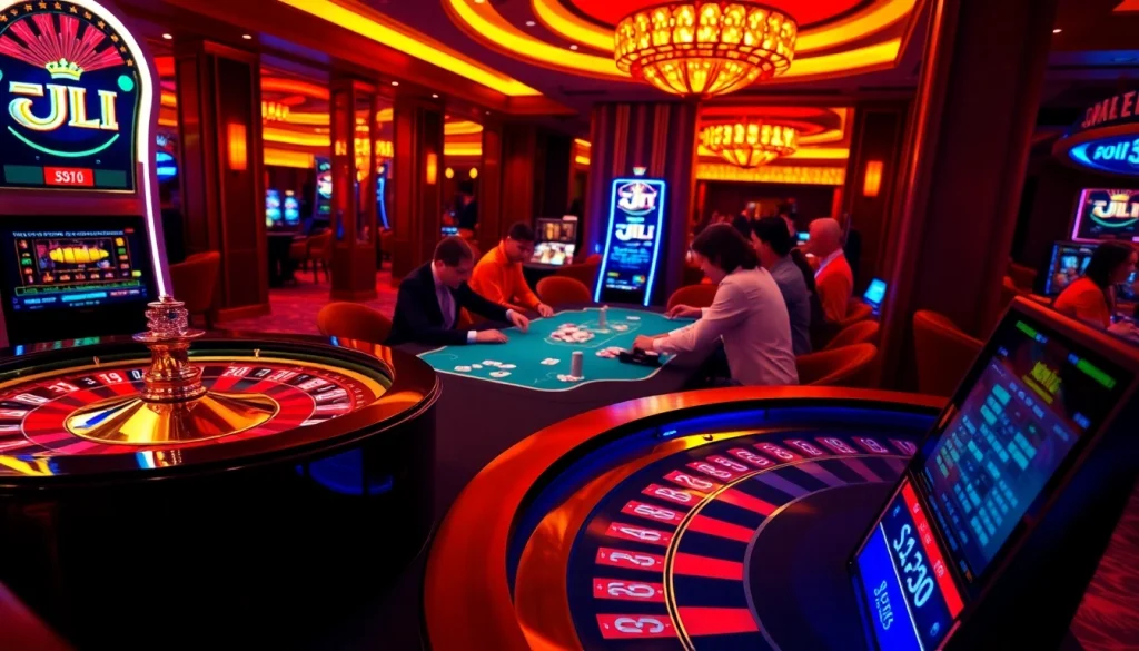 Take a thrilling chance at JILI gaming with vibrant poker tables and interactive slots.